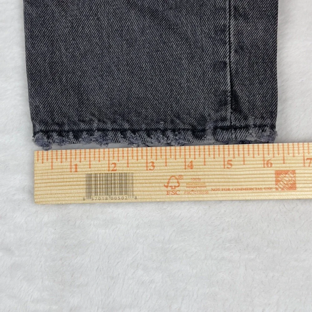 J.CREW 484 Jeans Mens 30x32 Gray Denim Regular Fit Stone Wash Stretch Frayed Hem